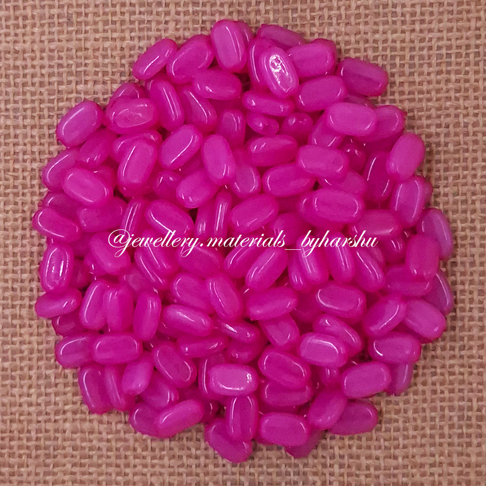 11x7MM Flat Oval Tablet Beads (Magenta Pink)