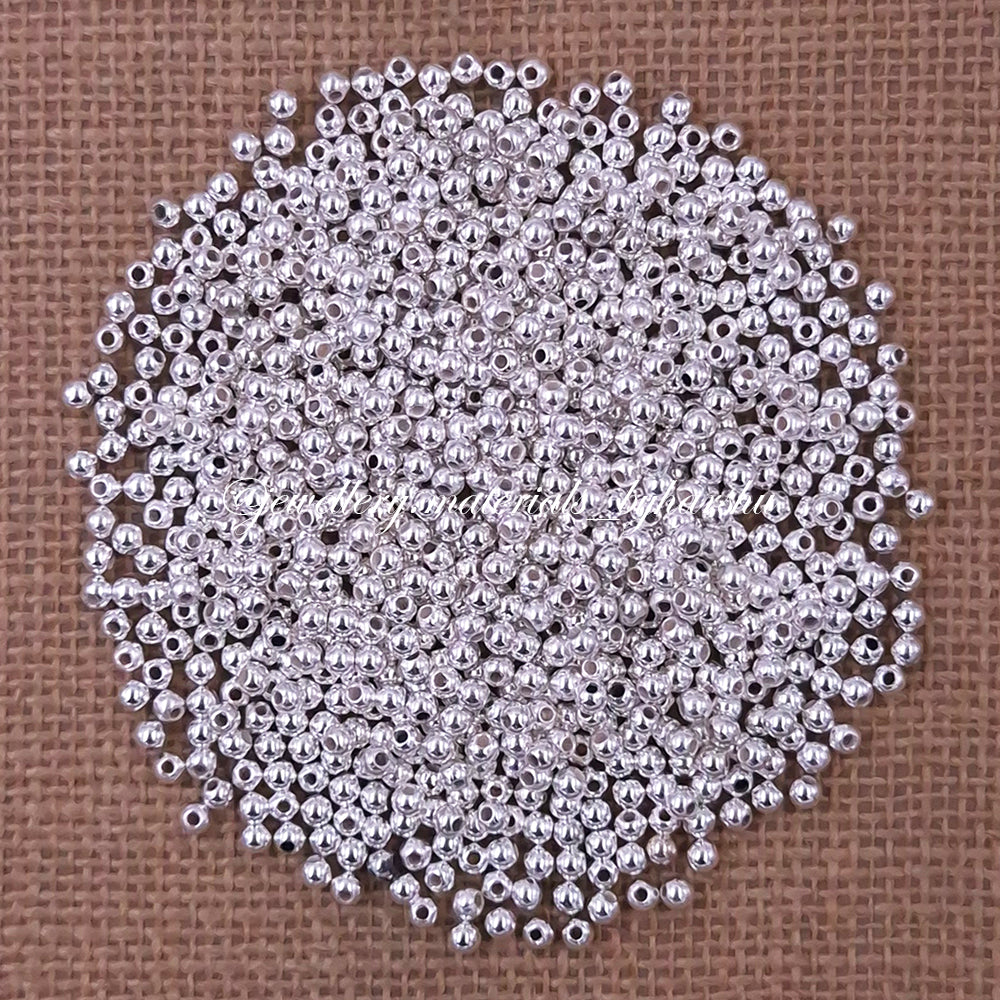 3MM Silver Plastic Beads