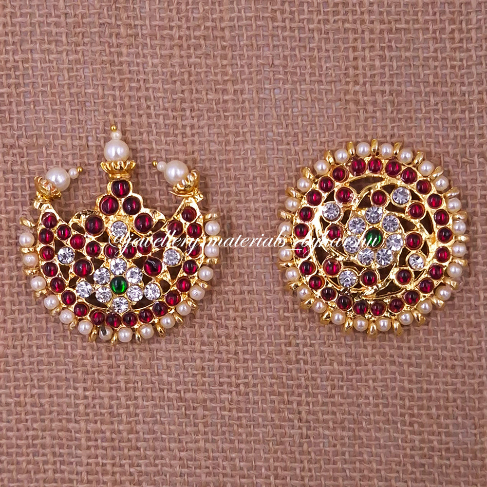 52 x 48MM Kemp Moon and 45MM Sun Pendant (Red, Green and White)